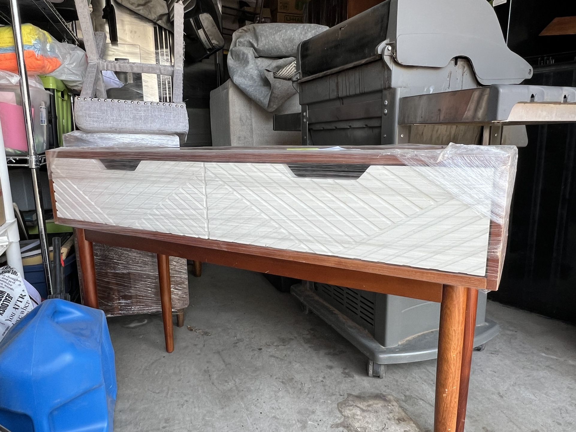MCM Two-drawer Console