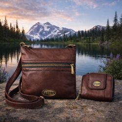 FOSSIL ‘Explorer’ Crossbody Bag  & Wallet