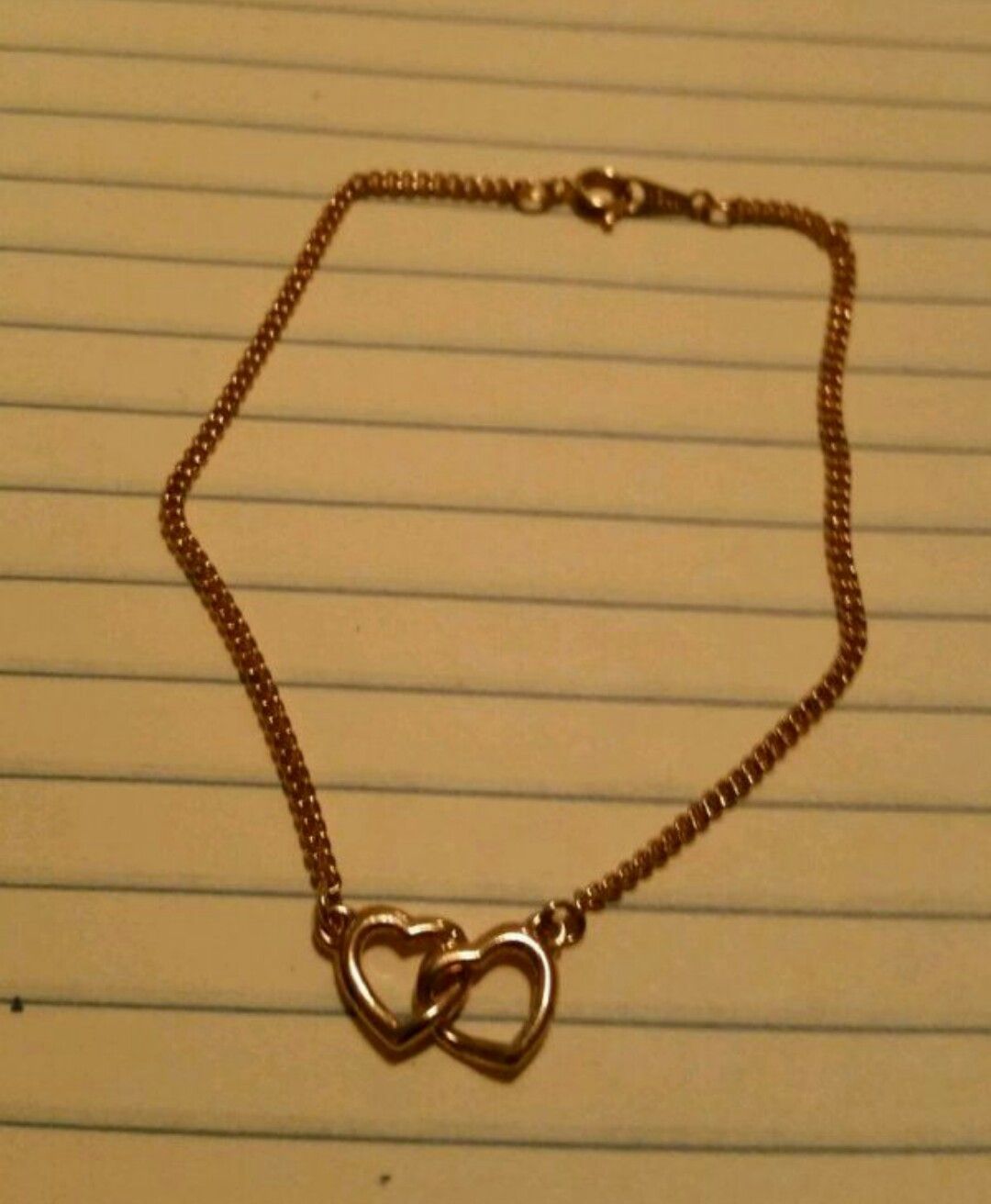Double Heart Anklet Chain