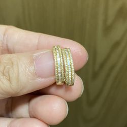 💎 18K Natural Diamond Hoop Earrings – 1.00 Carat Total (0.50ct Each) | Excellent Condition