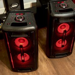 2 x ION BLUETOOTH SUBWOOFER SPEAKERS