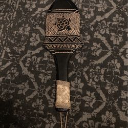 Hawaiian Wood Carved Paddle