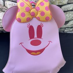 Loungefly Disney Minnie Mouse Pink Ghost Glow-In-The-Dark Mini Backpack