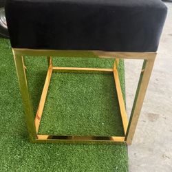 Gently Used Black And Gold Stool