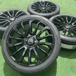 RANGE ROVER SPORT HSE 22INCH AUTOBIOGRAPHY GLOSS BLACK WHEELS TIRES NEW 2024 