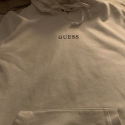 Men’s White Guess Hoodie Size Small 