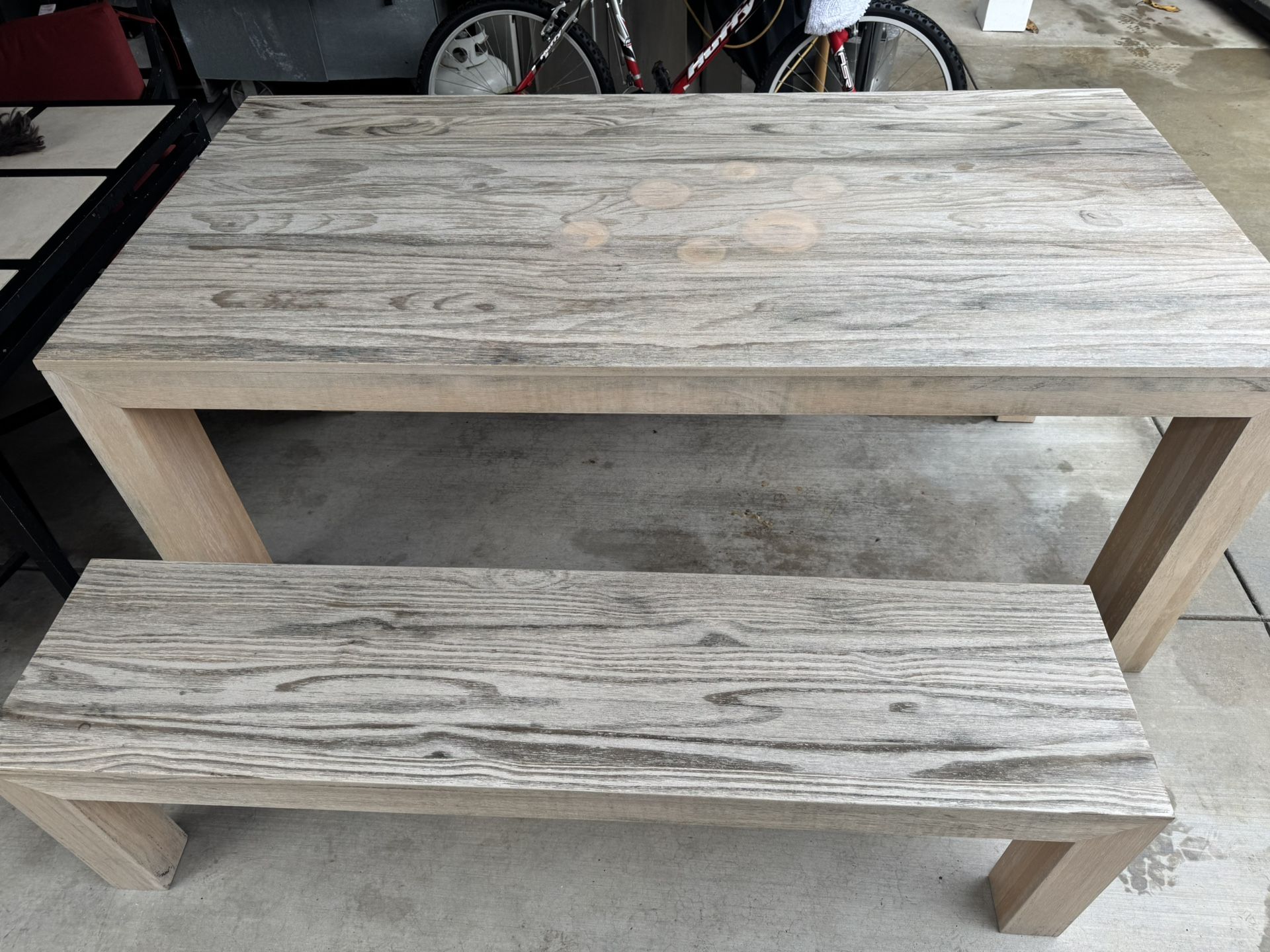 Table With Two Benches