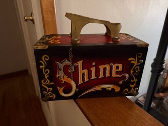 Vintage Wooden Shoe Shine Box