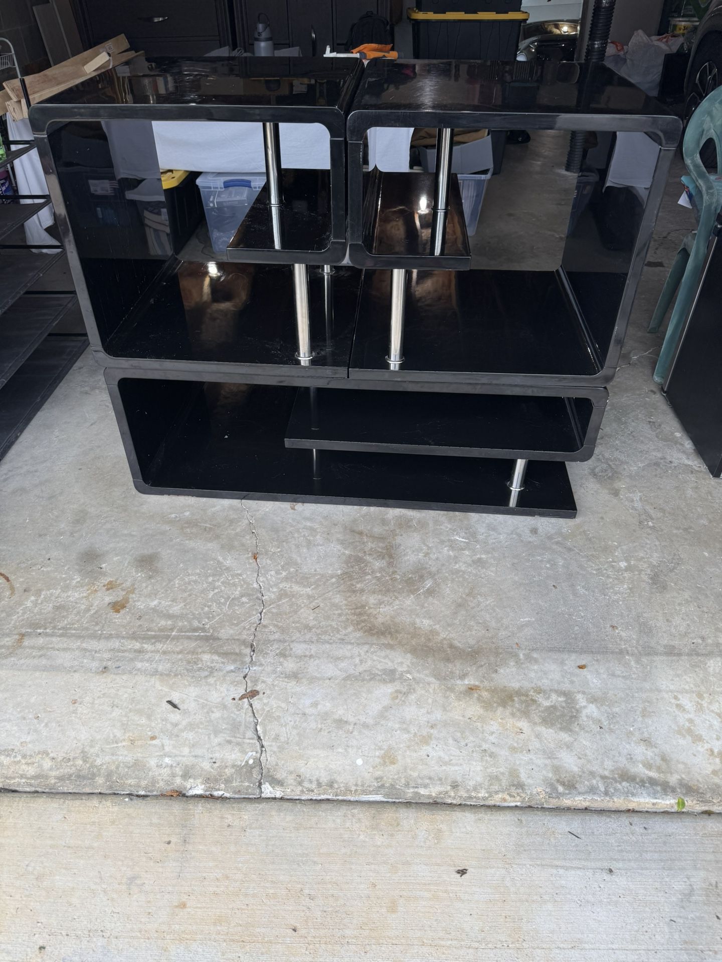 Ninove Black/Chrome Modern Coffee and end tables