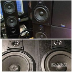 Jensen tower and bookshelf speakers lots