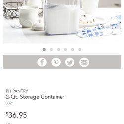 Princess House 2qt Storage Container