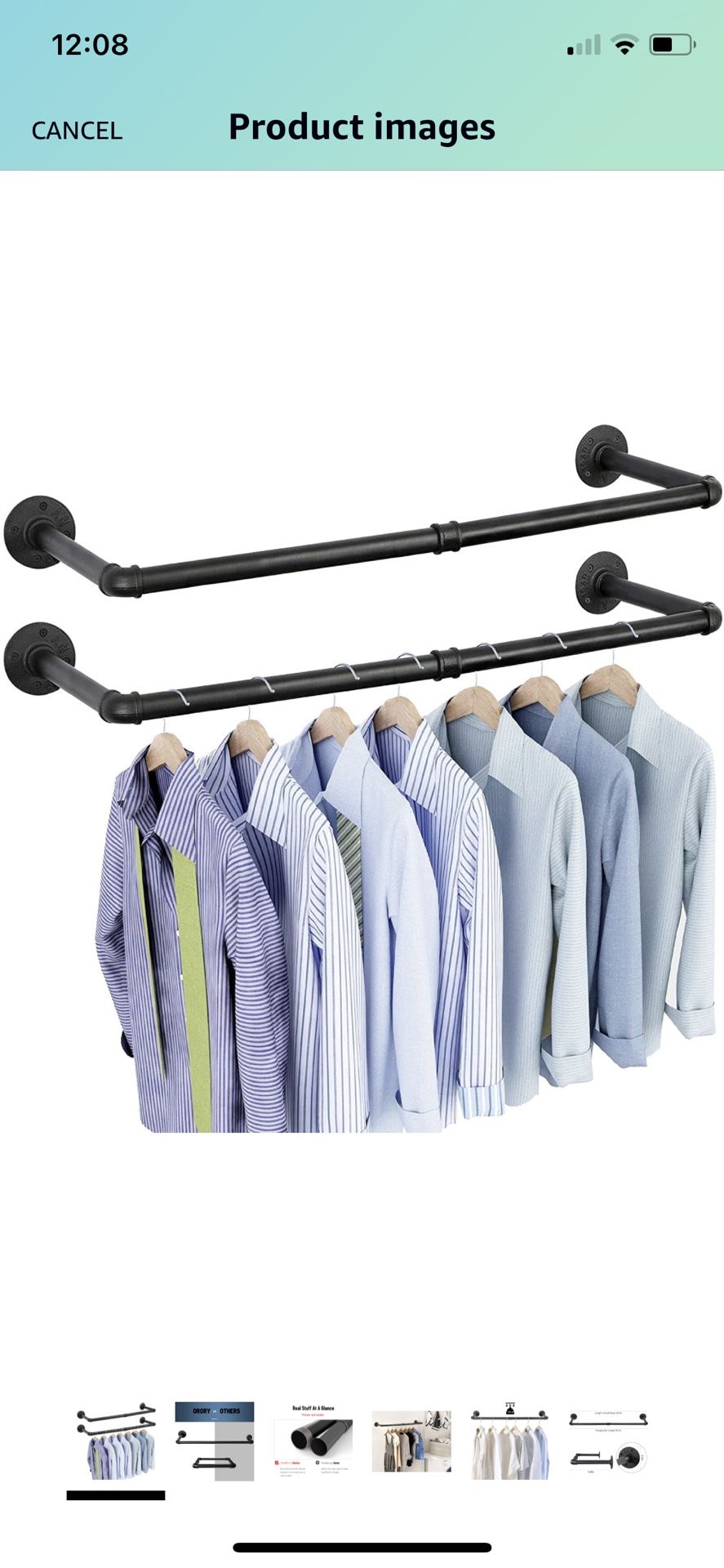 New Never Used Industrial Clothing Rack Bar (1)