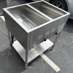 Steam Table Food Warmer (2) Pan Electric (Pre-Owned) Restaurant Equipment 