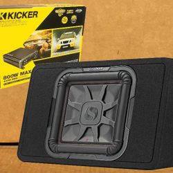 Kicker L7 Solo-Baric Shallow 12" Dual Voice Coil Subwoofer Sealed Box Mono Bass Amplifier 1200 Watts TL7T12 Package 🚨 Payment Options Available 🚨