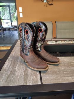 Ariat Ats Pro Square Toe 9.5 D Cowboy Boots