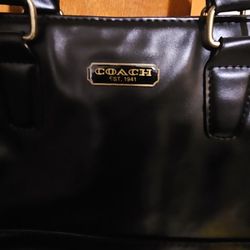 Coach Handbag Black Leather
