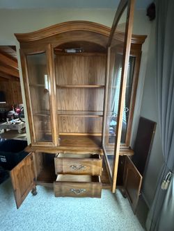 80’s Vintage Walnut Wood Hutch $75 OBO