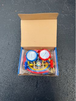 Brass manifold gauge set