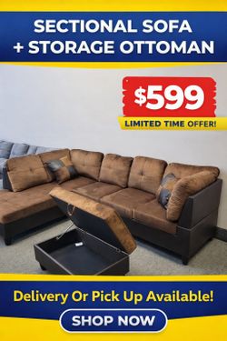 🔥NEW LIMITED TIME OFFER SECTIONAL & OTTOMAN🔥