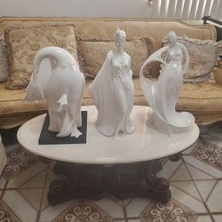 3 Large Italian Porcelain Figurines 