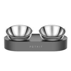 PETKIT Fresh Nano Metal Double Cat Dog Bowl Set 15° Adjustable Black Open Box