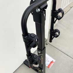 BRAND NEW $55 Tilt Folding 2-Bike Hitch Mount Rack Bicycle Carrier for 2” Hitch w/ Straps 70 lbs Max