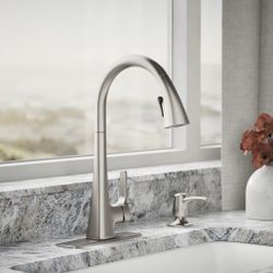 KITCHEN FAUCET - KOHLER R22867-SD-VS Maxton Pull-Down Kitchen Faucet with Soap Dispenser/Lotion Dispenser