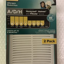 Filtrete A/D/H Allergen Reduction HEPA Air Purifier Replacement Filter, 2 Pack
