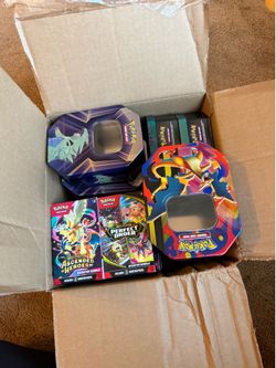 Pokemon empty boxes and tins