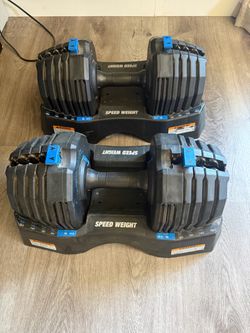 Speed Weight Adjustable Dumbbells Set with Trays