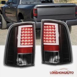Pair Black LED Tail Lights Brake Lamps for 2009– 2018 Dodge Ram 1500 / 2500 / 3500