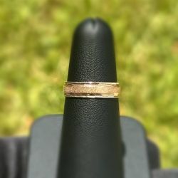 Vintage Jewelry 14k solid rose red gold wedding band ring size 6.75
