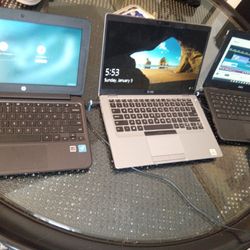 Two Dell Laptops A HP Chrome Not Locked It $100 A Piece