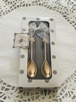 40 Sets Thank You Metal Spoons. 