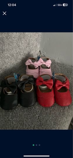 3 pairs new baby girl shoes size 3