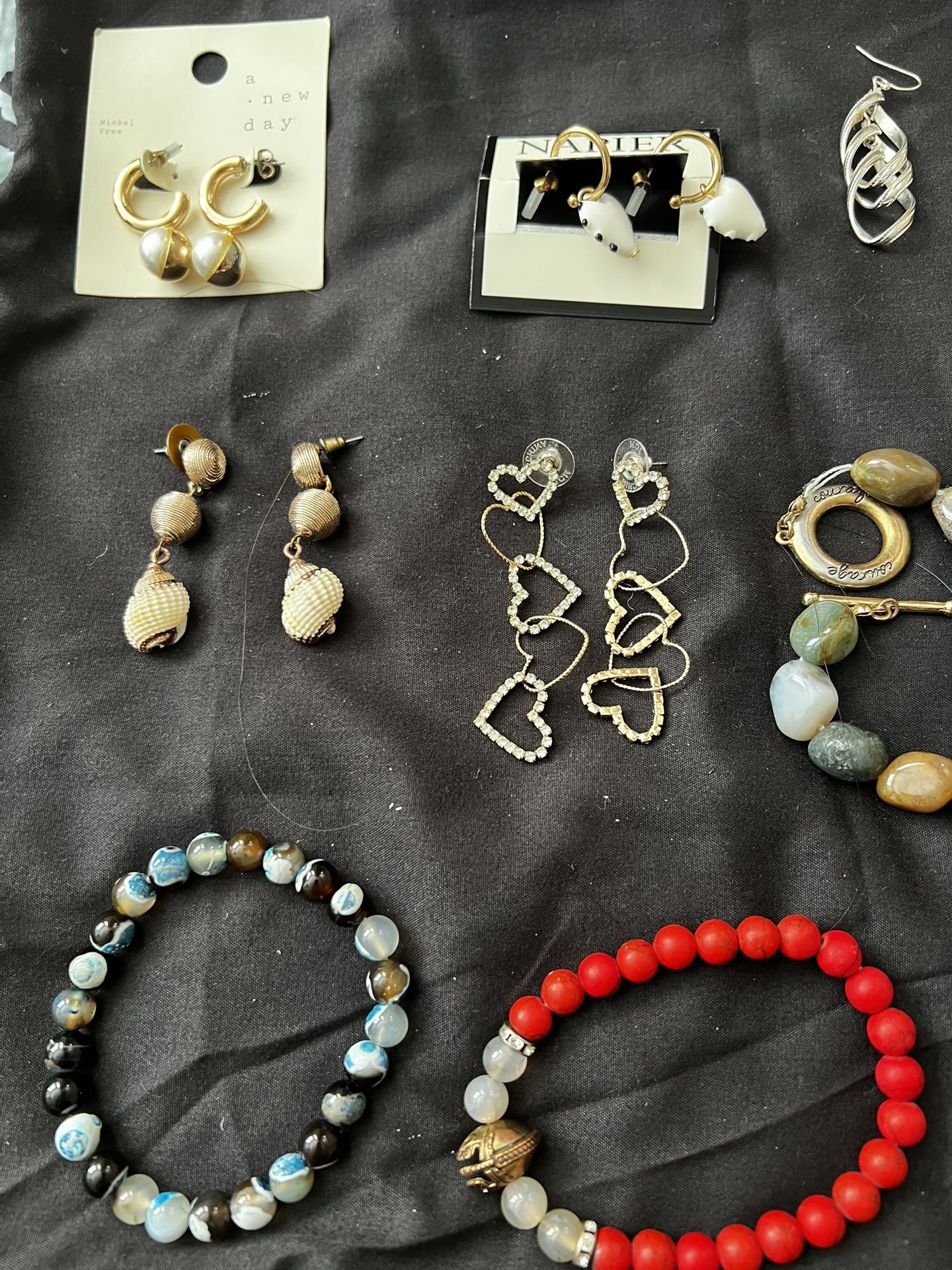 10 Bracelets and Earrings real Gemstones