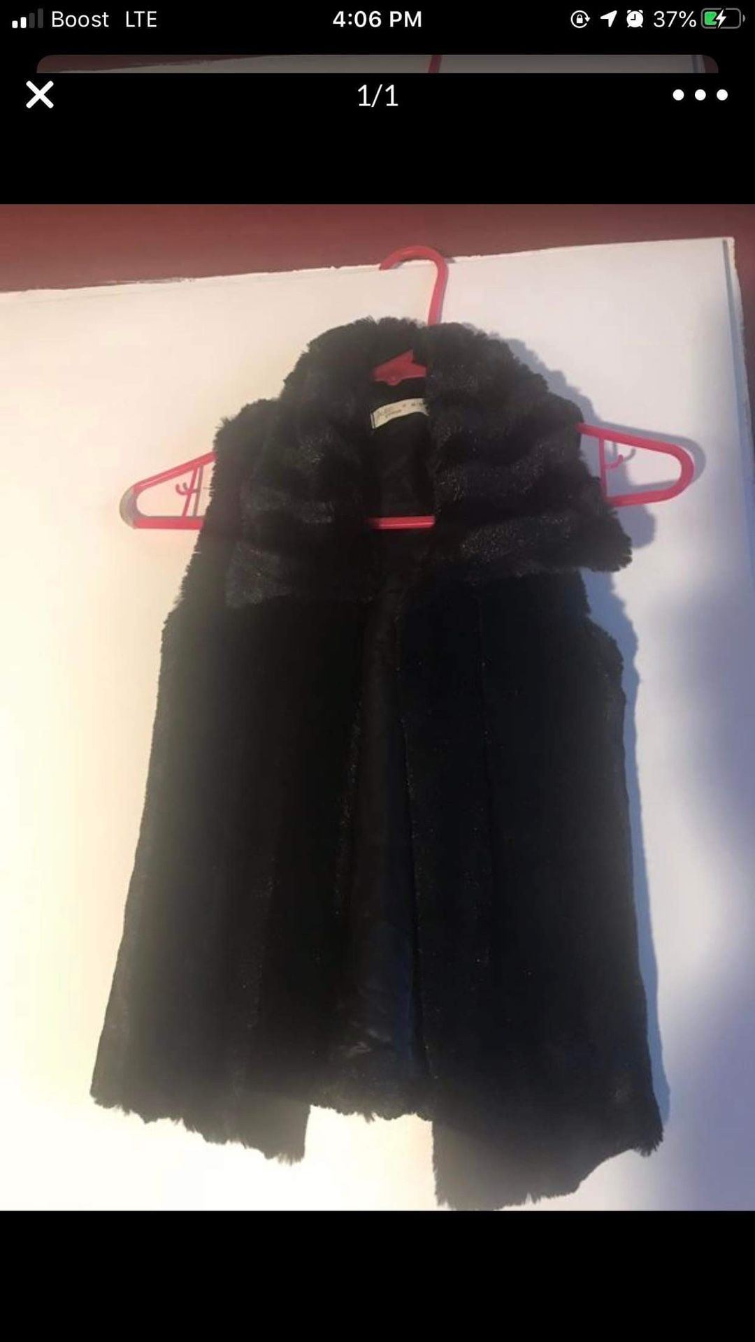 Woman’s Black Fur Vest