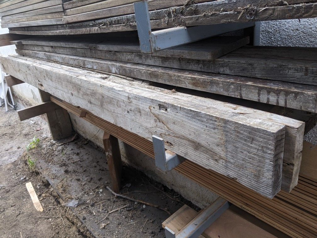 Reclaimed 2x6 Lumber Redwood And Doug Fir Wood