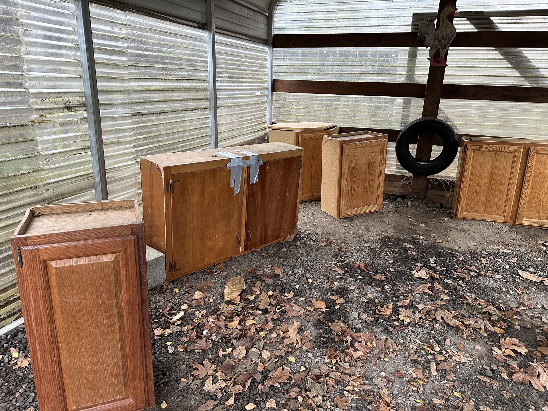 Free Used Kitchen Cabinets And Metal Shelf