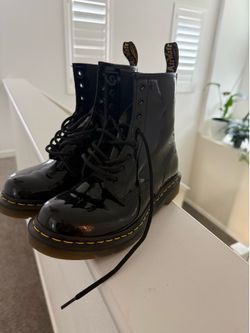 Dr Martens 1460 Patent Leather Lace Up Boots