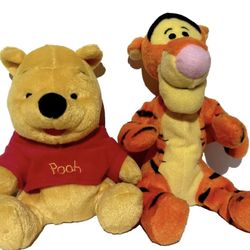 Disney Winnie the Pooh & Tigger Beanie Toys Bundle