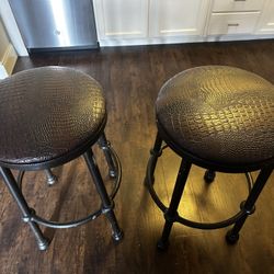  Snakeskin Bar Stools