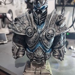 Bust Statue Of The Lich King World Of Warcraft 