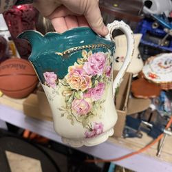 Antique porcelain pitcher