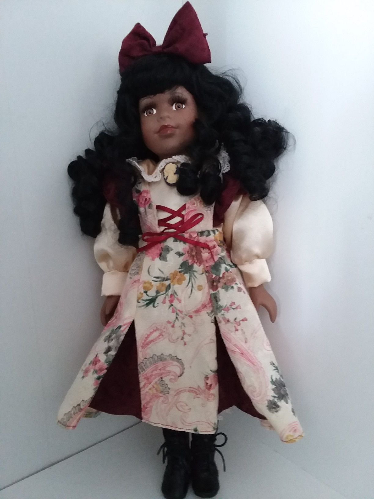 Porcelain Doll, Antique, Dress.