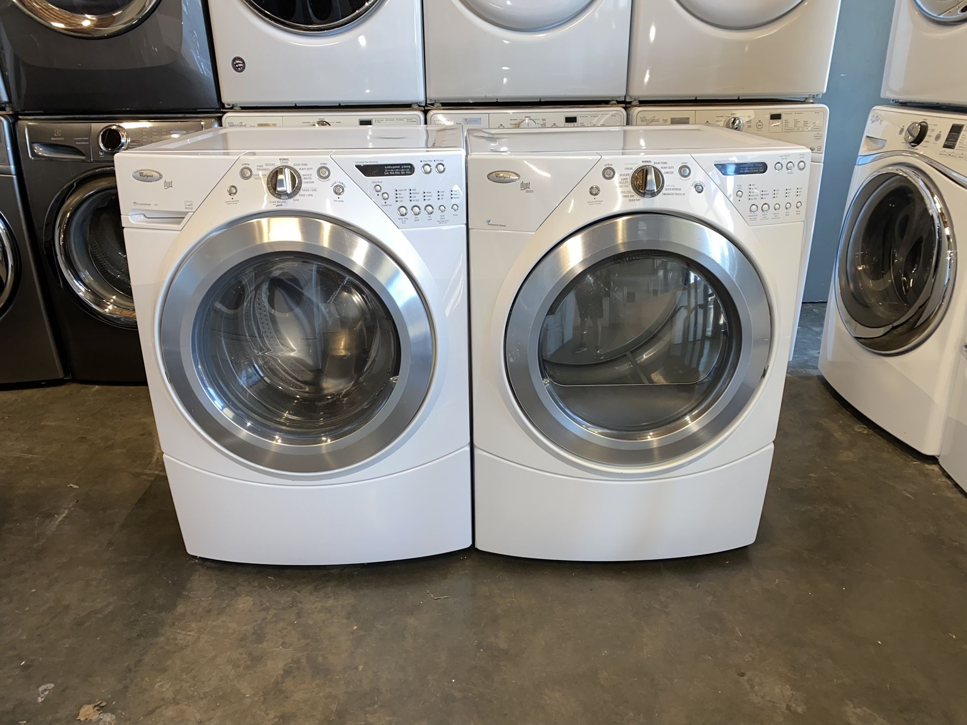 WHIRLPOOL XL CAPACITY WASHER DRYER ELECTRIC SET FREE DELIVERY