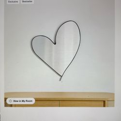 Crate & Barrel Large Heart Mirror