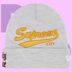 Supreme New Era Salvation Beanie (Heather Grey)