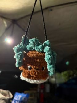 Hanging and sitting crochet plants