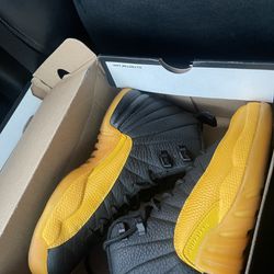 Jordan 12s Black And Yellow Size 5.5